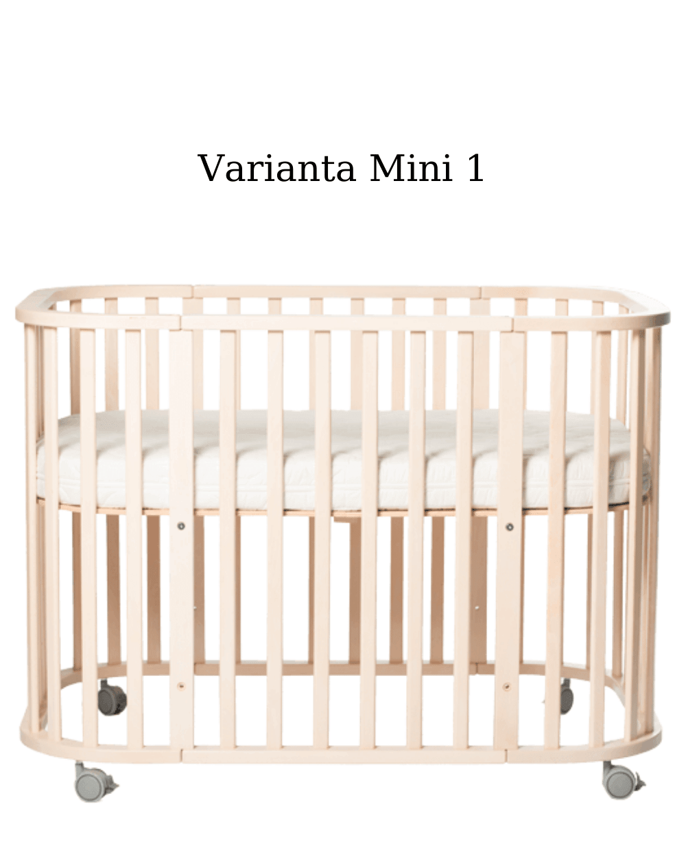 A white crib with a white backgroundDescription automatically generated with low confidence